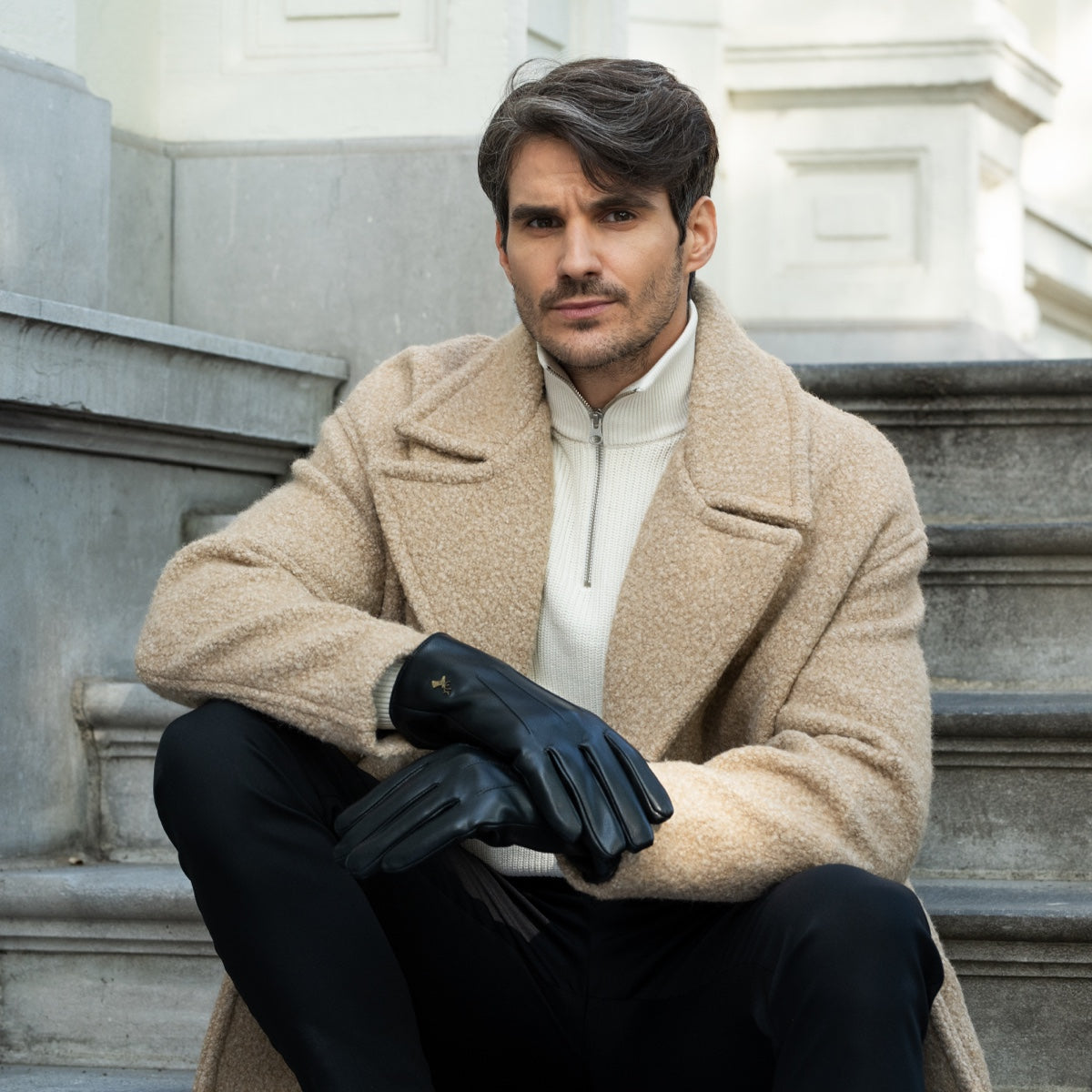 Musk - vegan leather gloves with fleece lining & touchscreen feature - Schwartz & von Halen - EU - 8