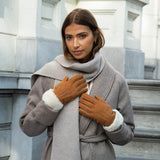 Giocante - suede leather gloves with luxurious sheep fur lining - Schwartz & von Halen - EU - 5
