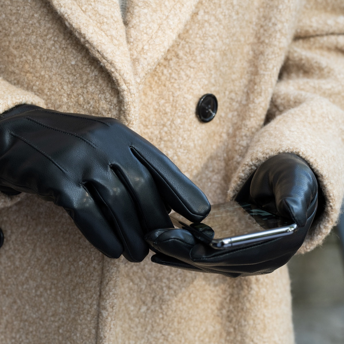 Musk - vegan leather gloves with fleece lining & touchscreen feature - Schwartz & von Halen - EU - 5