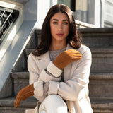 Giocante - suede leather gloves with luxurious sheep fur lining - Schwartz & von Halen - EU - 8