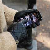 Smith (black) - sheepskin leather gloves with snap closure & touchscreen feature - Schwartz & von Halen - EU - 5