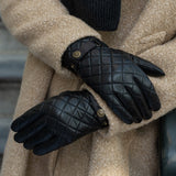 Smith (black) - sheepskin leather gloves with snap closure & touchscreen feature - Schwartz & von Halen - EU - 6