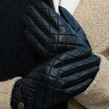 Smith (black) - sheepskin leather gloves with snap closure & touchscreen feature - Schwartz & von Halen - EU - 9