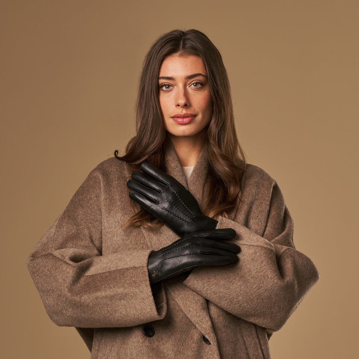 Alessandra (black) - goatskin leather gloves with lambswool lining & touchscreen feature - Schwartz & von Halen - EU - 6