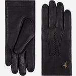 Alessandra (black) - goatskin leather gloves with lambswool lining & touchscreen feature - Schwartz & von Halen - EU - 2