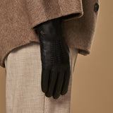 Alessandra (black) - goatskin leather gloves with lambswool lining & touchscreen feature - Schwartz & von Halen - EU - 12