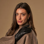 Alessandra (black) - goatskin leather gloves with lambswool lining & touchscreen feature - Schwartz & von Halen - EU - 9