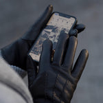 Alessandra (black) - goatskin leather gloves with lambswool lining & touchscreen feature - Schwartz & von Halen - EU - 5