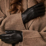 Alessandra (black) - goatskin leather gloves with lambswool lining & touchscreen feature - Schwartz & von Halen - EU - 7