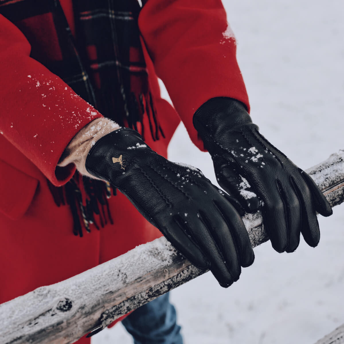 Alessandra (black) - goatskin leather gloves with lambswool lining & touchscreen feature - Schwartz & von Halen - EU - 8