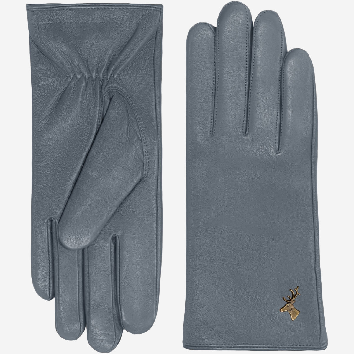 Ivy (grey) – sheepskin leather gloves with wool/cashmere lining & touchscreen feature - Schwartz & von Halen - EU - 2