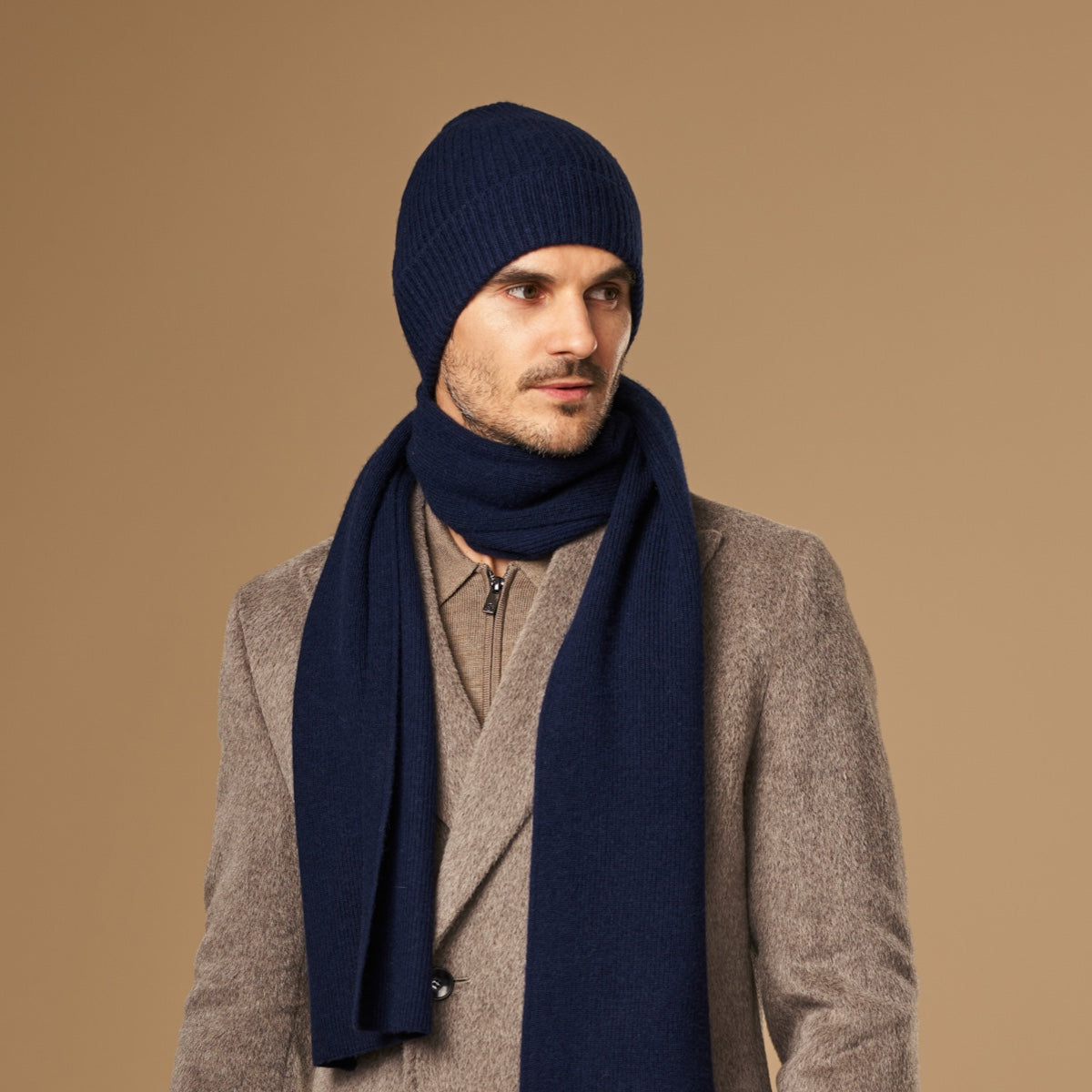 Mischa (navy blue) - premium beanie made of soft Merino wool (unisex) - Schwartz & von Halen - EU - 2