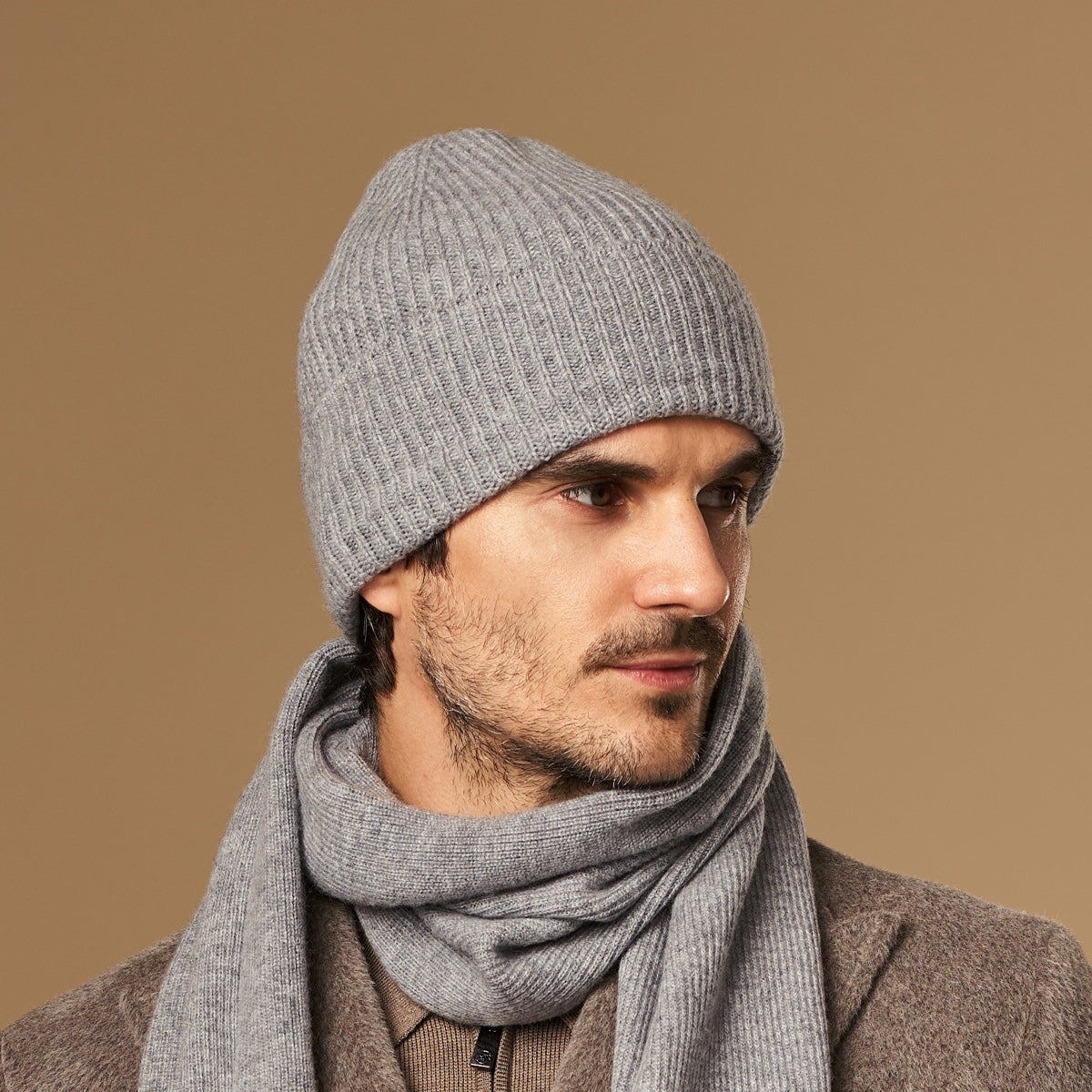 Mischa (grey) - premium beanie made of soft Merino wool (unisex) - Schwartz & von Halen - EU - 1