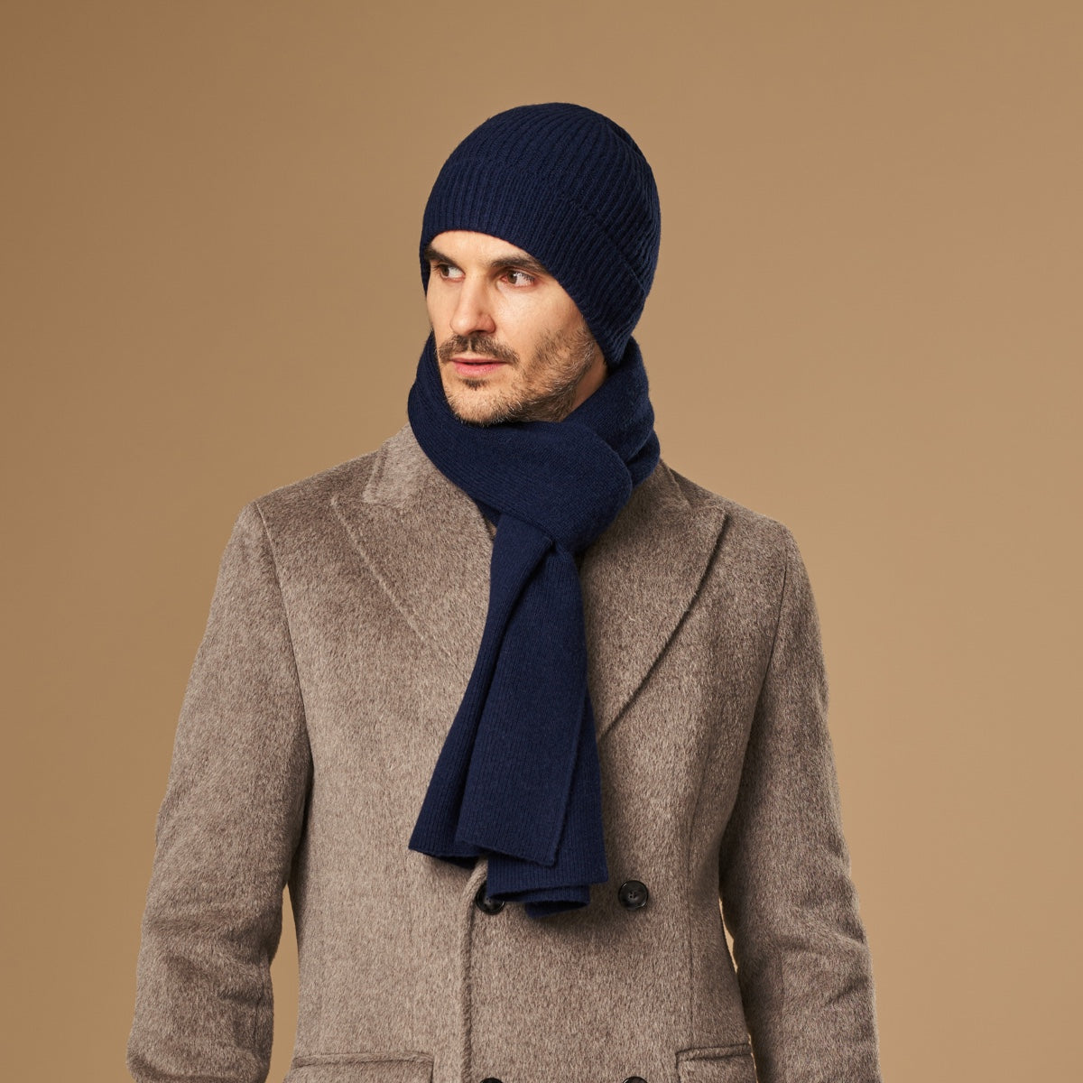 Mischa (navy blue) - premium beanie made of soft Merino wool (unisex) - Schwartz & von Halen - EU - 4