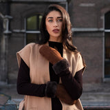 Beauvoire - suede mittens with luxurious sheep fur lining - Schwartz & von Halen - EU - 5