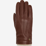 Columbus (brown) – luxurious deerskin (American deerskin) leather gloves with warm wool lining - Schwartz & von Halen - EU - 1