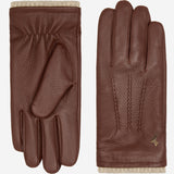 Columbus (brown) – luxurious deerskin (American deerskin) leather gloves with warm wool lining - Schwartz & von Halen - EU - 2
