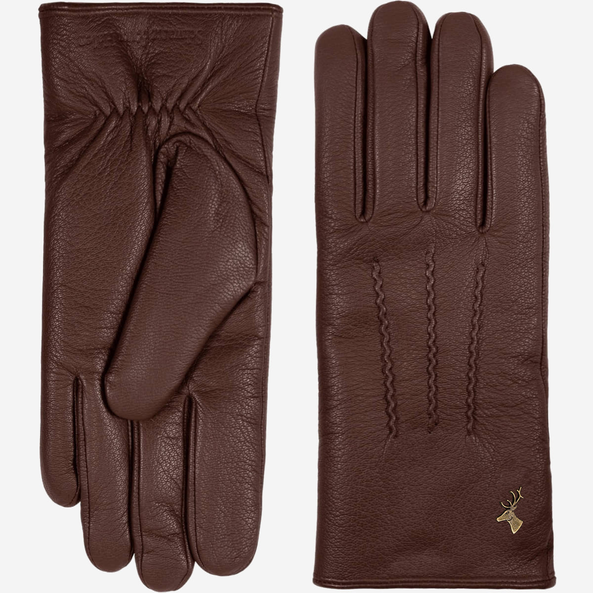 Hunter (brown) – goatskin gloves with lambswool lining & touchscreen feature - Schwartz & von Halen - EU - 2
