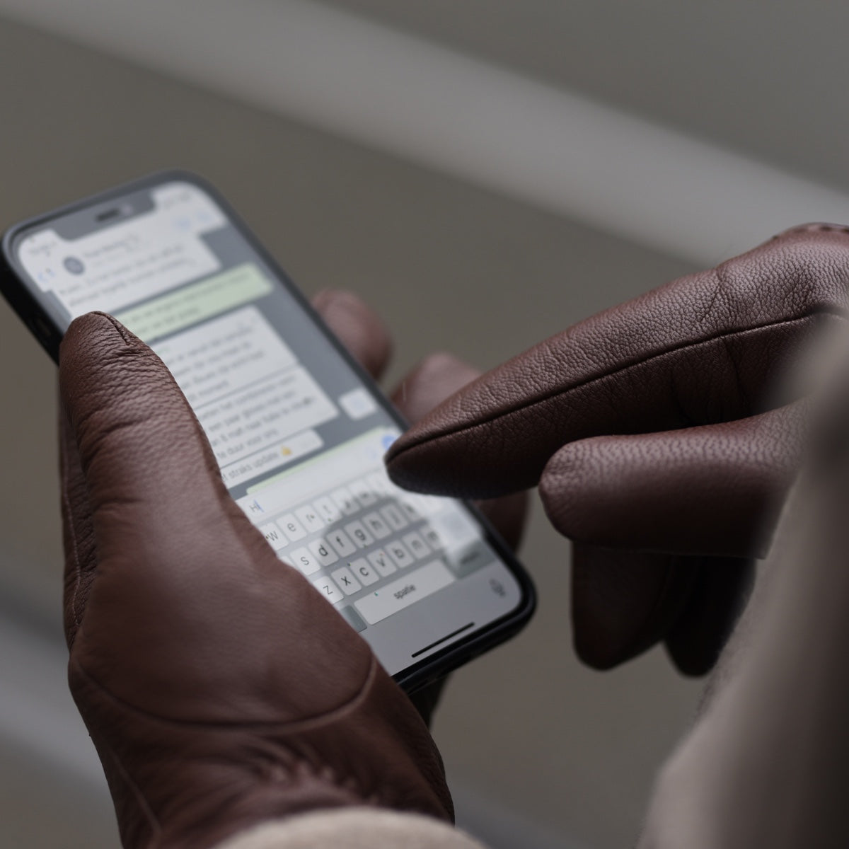 Hunter (brown) – goatskin gloves with lambswool lining & touchscreen feature - Schwartz & von Halen - EU - 5
