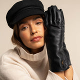 Emma - extra-long sheepskin leather gloves with wool/cashmere lining & touchscreen feature - Schwartz & von Halen - EU - 9
