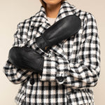 Eva Goatskin Mittens Black Women - Schwartz & von Halen® UK - Premium Leather Gloves - 8