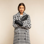 Eva Goatskin Mittens Black Women - Schwartz & von Halen® UK - Premium Leather Gloves - 9
