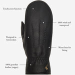 Eva Goatskin Mittens Black Women - Schwartz & von Halen® UK - Premium Leather Gloves - 15