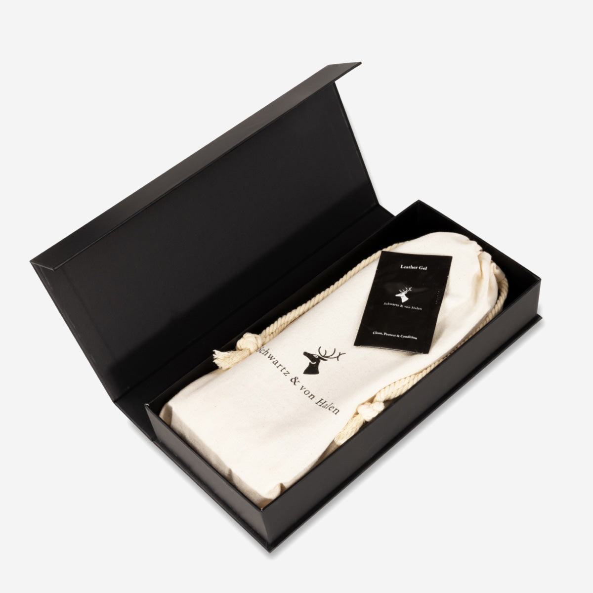 Stylish black gift box for gloves - Schwartz & von Halen - EU - 2