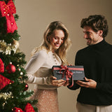 Stylish black gift box for gloves