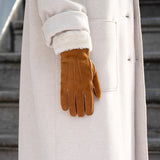 Giocante - suede leather gloves with luxurious sheep fur lining - Schwartz & von Halen - EU - 9