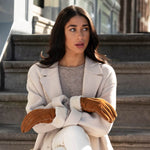 Giocante - suede leather gloves with luxurious sheep fur lining  - Schwartz & von Halen - EU - 10