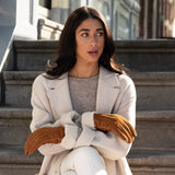 Giocante - suede leather gloves with luxurious sheep fur lining - Schwartz & von Halen - EU - 10