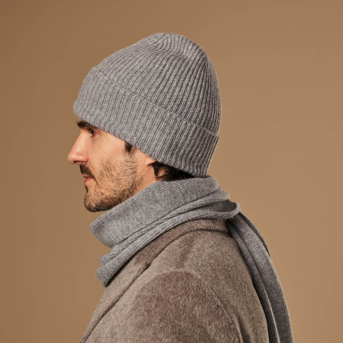 Charlie (grey) - premium scarf made of soft Merino wool (unisex) - Schwartz & von Halen - EU - 7