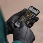 Harvey (black) - goatskin leather gloves with luxurious wool lining & touchscreen feature - Schwartz & von Halen - EU - 5