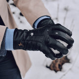 Harvey (black) - goatskin leather gloves with luxurious wool lining & touchscreen feature - Schwartz & von Halen - EU - 10