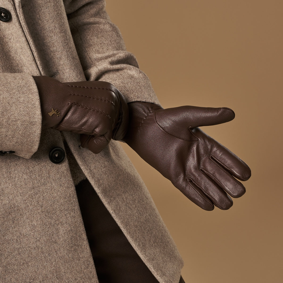 Hunter (brown) – goatskin gloves with lambswool lining & touchscreen feature - Schwartz & von Halen - EU - 11