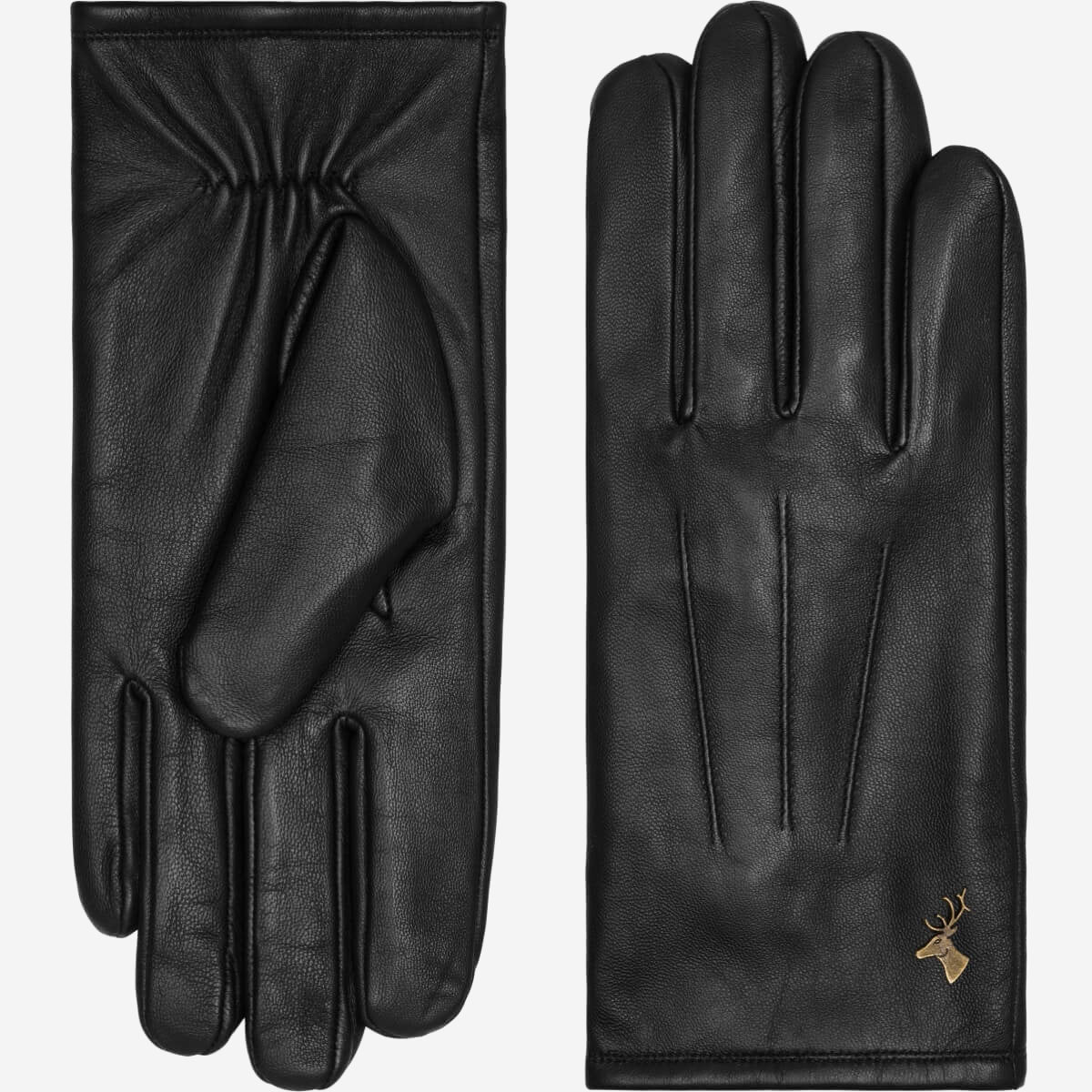 Jake (black) - sheepskin gloves with warm fleece lining & touchscreen feature - Schwartz & von Halen - EU - 2