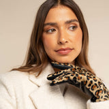 Leopard - sheep leather gloves with warm fleece lining & touchscreen feature - Schwartz & von Halen - EU - 9