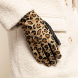 Leopard - sheep leather gloves with warm fleece lining & touchscreen feature - Schwartz & von Halen - EU - 10