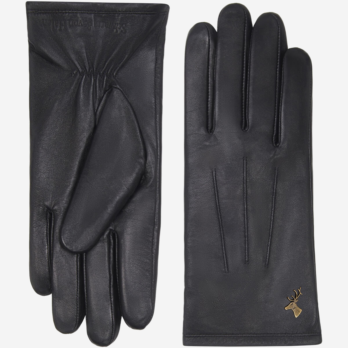 Lily (black) - sheepskin leather gloves with warm fleece lining & touchscreen feature - Schwartz & von Halen - EU - 2