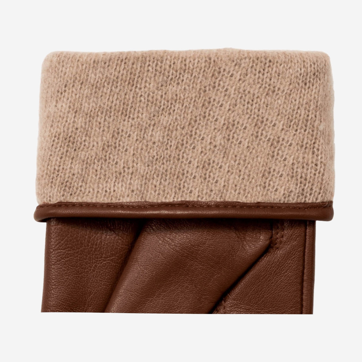 Ivy (cognac) - sheepskin leather gloves with wool/cashmere lining & touchscreen feature - Schwartz & von Halen - EU -3