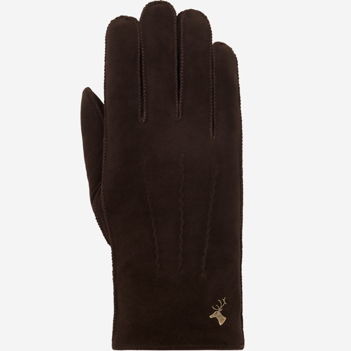 Matthew (brown) - suede goatskin leather gloves with luxurious sheep fur lining - Schwartz & von Halen - EU - 1