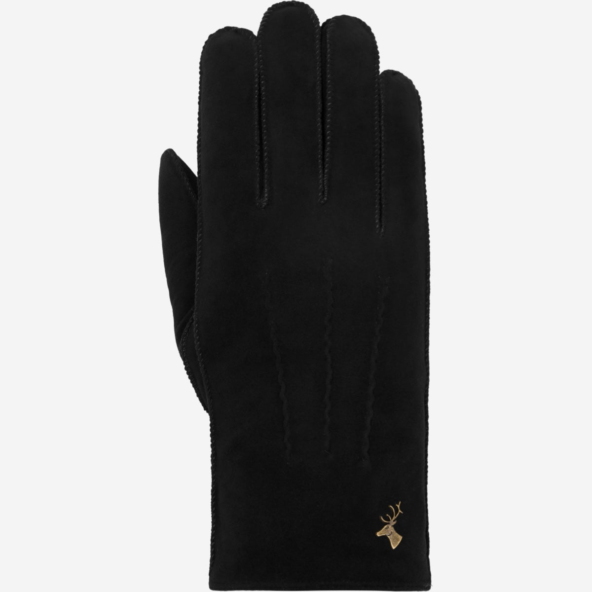Matthew (black) - suede goatskin leather gloves with luxurious sheep fur lining - Schwartz & von Halen - EU - 1