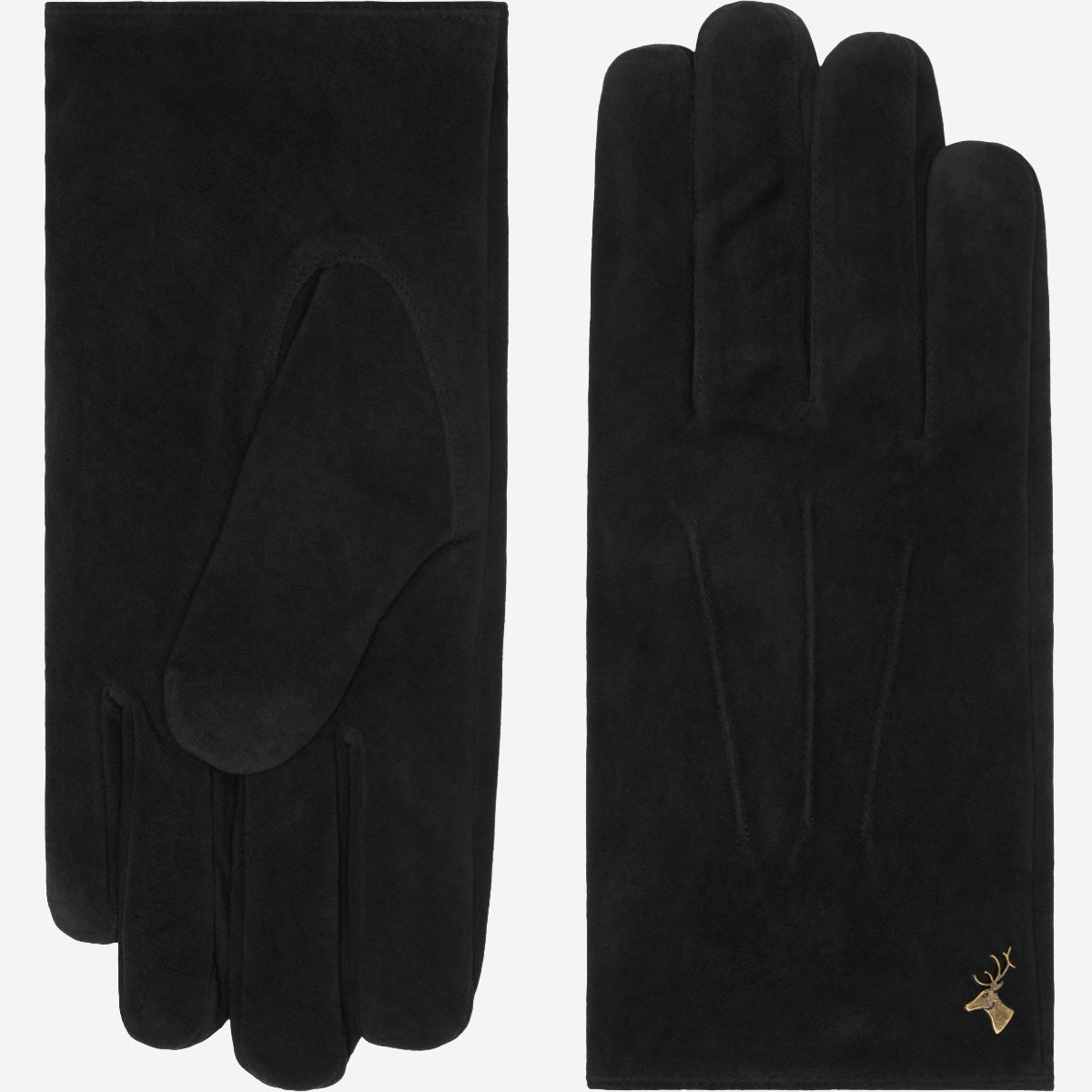 Rex (black) - suede goatskin leather gloves with luxurious wool/cashmere lining - Schwartz & von Halen - EU - 2