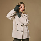 Riley (black) – Sheepskin leather gloves with knit cuff & touchscreen feature
