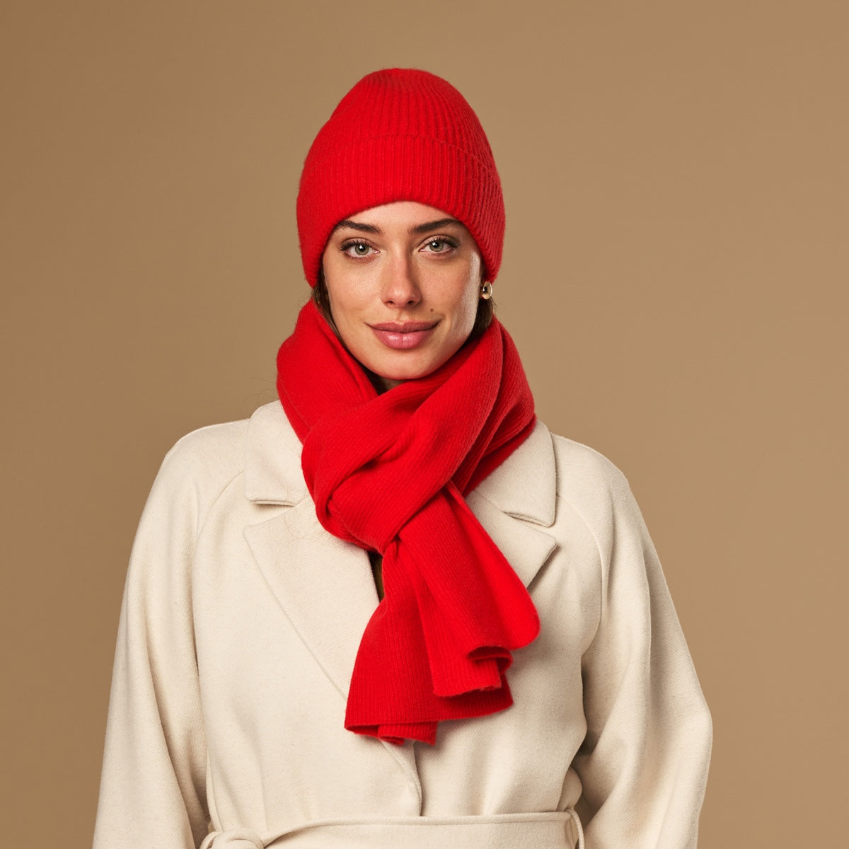 Charlie (red) - premium scarf made of soft Merino wool (unisex) - Schwartz & von Halen - EU - 5