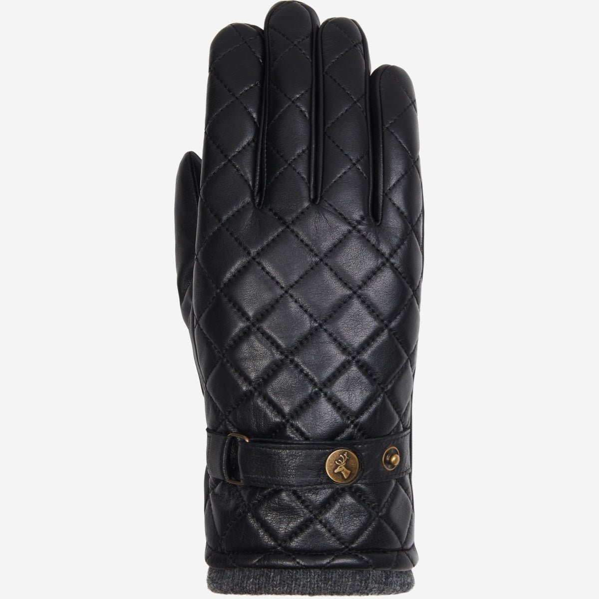 Smith (black) - sheepskin leather gloves with snap closure & touchscreen feature - Schwartz & von Halen - EU - 1