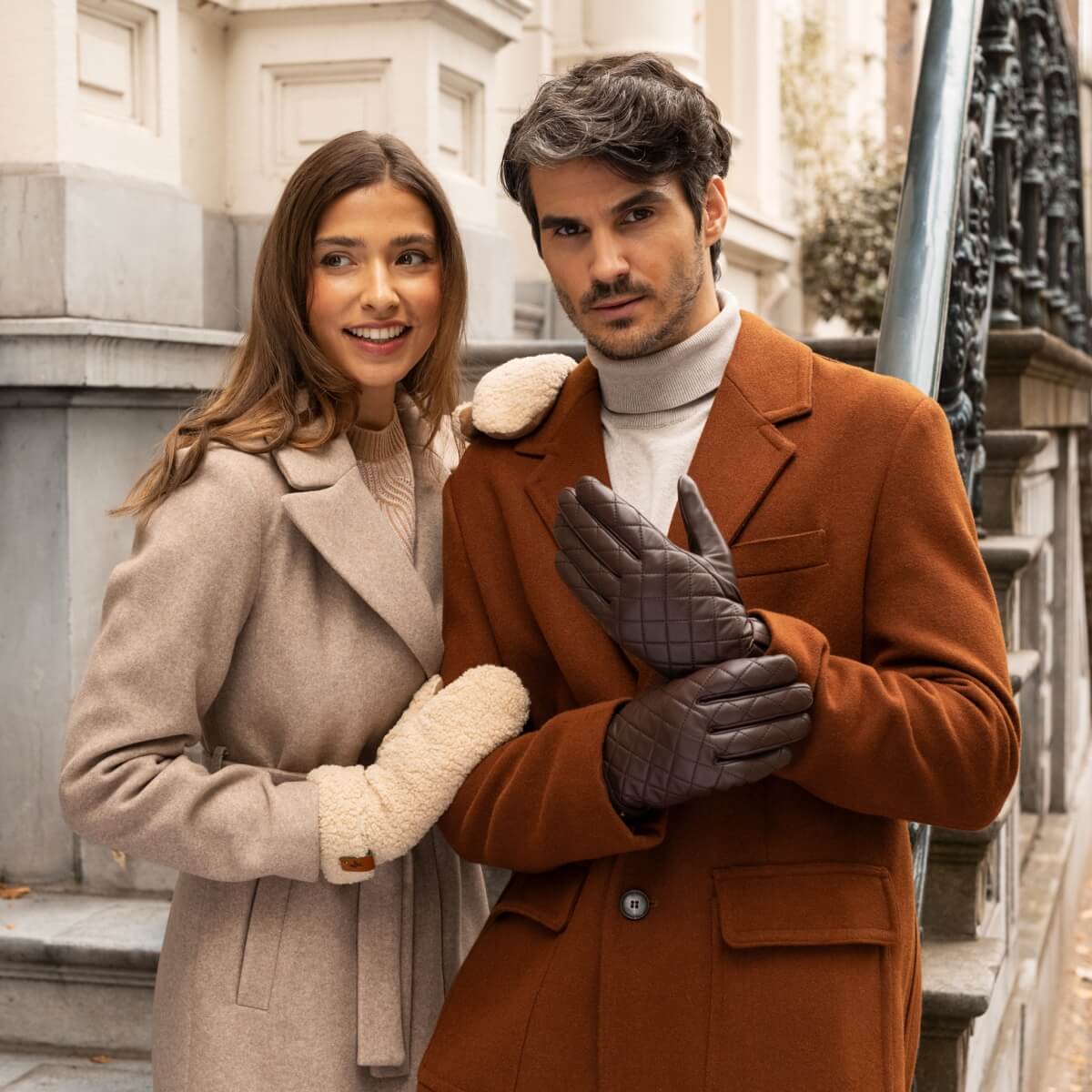 Sophia (beige) - Ultra-soft teddy mittens with warm faux fur lining - Schwartz & von Halen - EU - 11