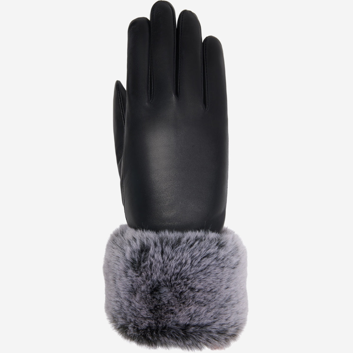 Vera – luxurious leather gloves with faux fur at the wrist & touchscreen feature - Schwartz & von Halen - EU - 1
