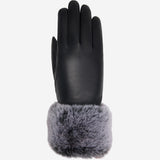 Vera – luxurious leather gloves with faux fur at the wrist & touchscreen feature - Schwartz & von Halen - EU - 1